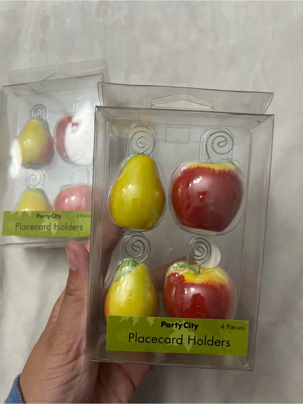 Party City Fruit Placecard Holders in Yellow & Red - 2 Packs